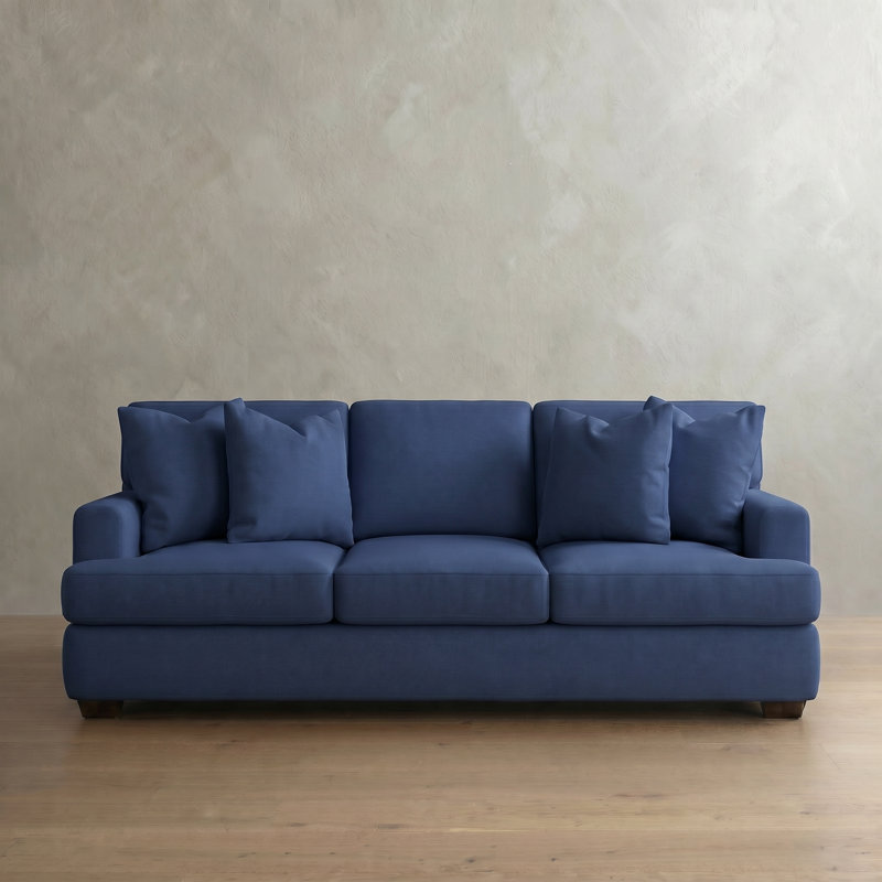 Emilio Upholstered 90'' Sofa, Canvas Navy Sunbrella® Canvas