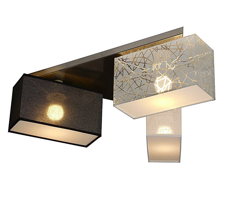 Lonsdale 2-Light 55cm LED Integrated Flush Mount, Silver/High-gloss black/White