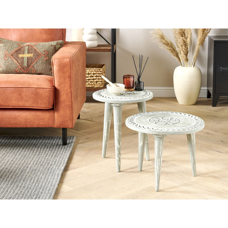Isa Solid Wood Nesting Tables