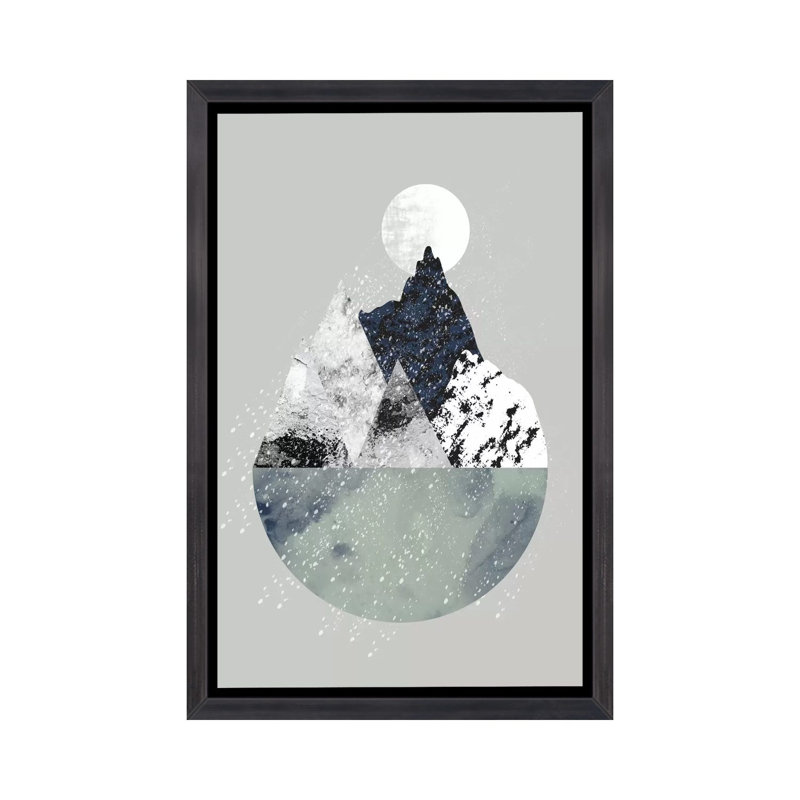 «Winter» - reproduction, H 40 po x l 26 po x P 1,5 po, Toile avec cadre noir patiné