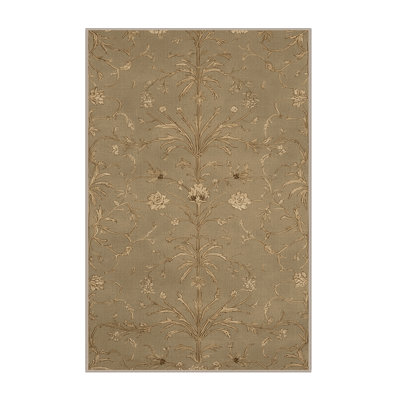 Machine Washable French Beige Area Rug