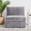 Fauteuil ergonomique en velours côtelé avec mousse à mémoire de forme Cloud Comfort - gris-518766276