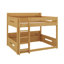Lit superposé grand sur grand avec tablettes de rangement et ports de charge USB-693704413