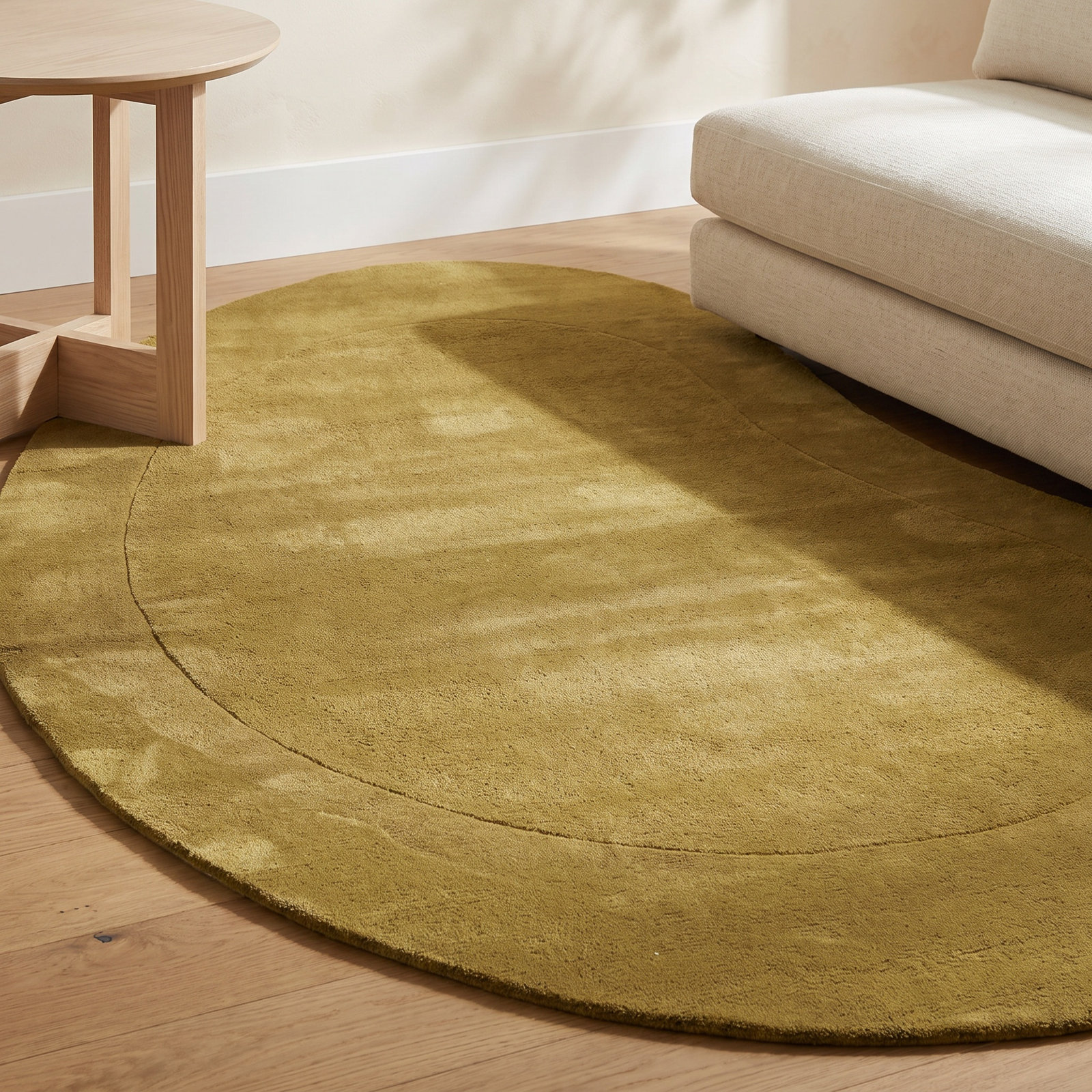 Jacquelyn Turmeric Hand-Tufted Wool Rug, Novelty 6' x 9'