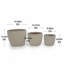 Ensemble de 3 pots de fleurs en céramique, jardinières modernes pour patio, jardin, rebord de fenêtre-927950543