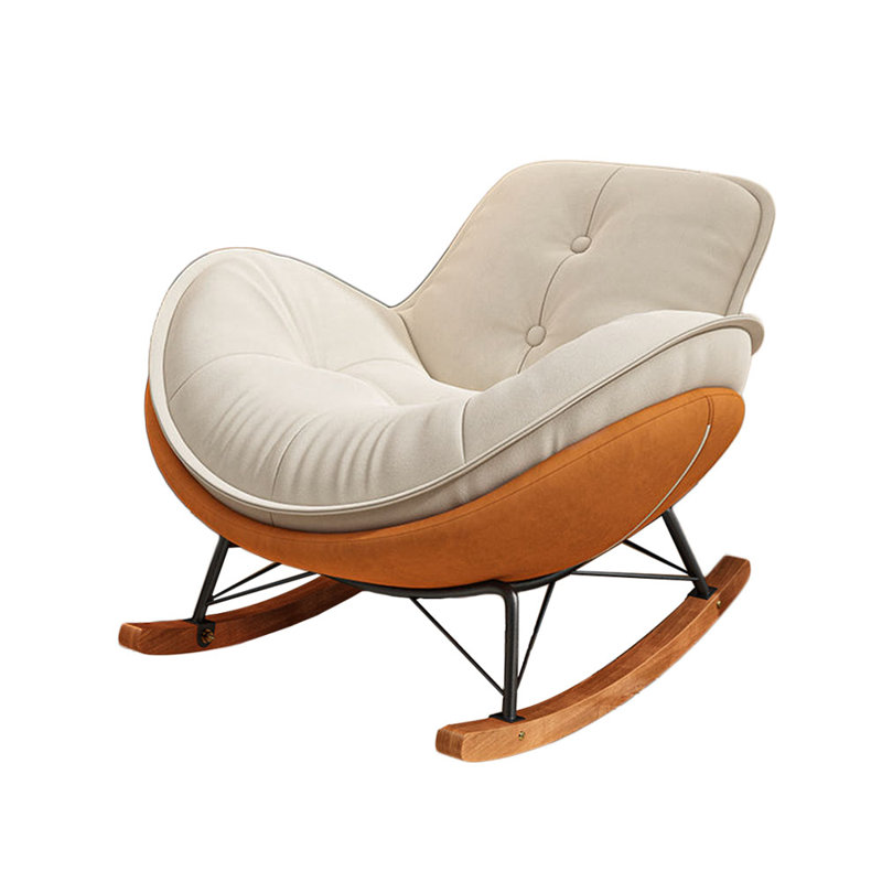 Chaise berçante large en forme d'arc, Orange