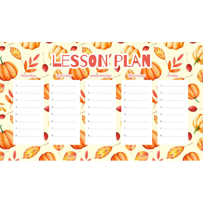 Magnetic Lesson Plan Bright Pumpkins