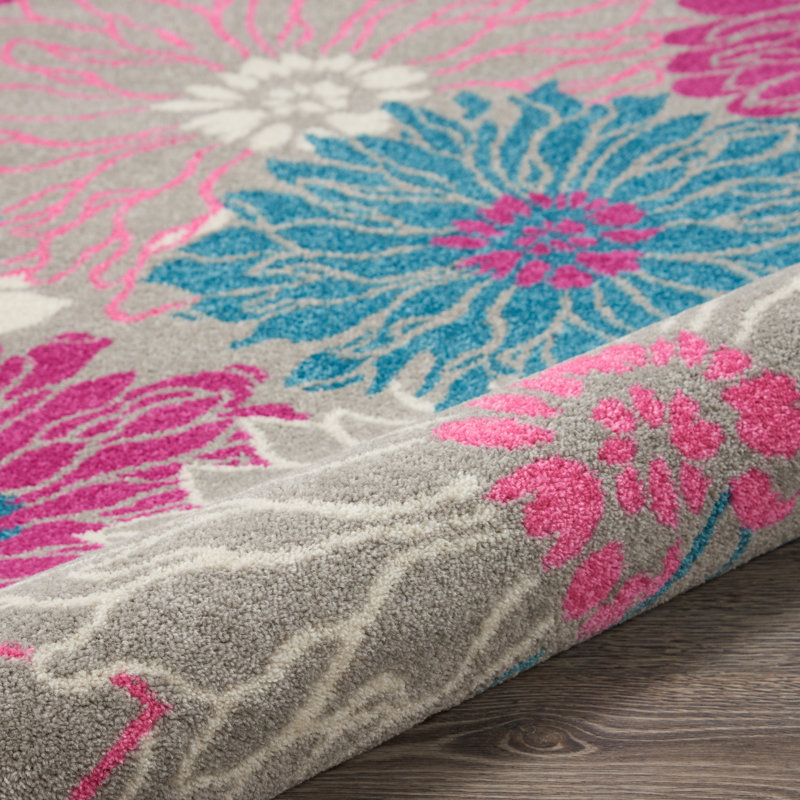 Carollee Floral Indoor Rug, Rectangle 5'3" x 7'3"
