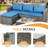 3-Piece Outdoor Sofa Set With Glass Table-691664427