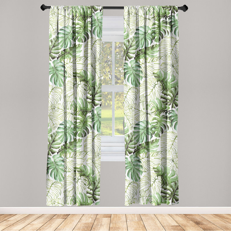 Semi Sheer Curtain Pair, 28" W x 63" L