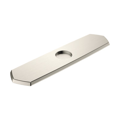 Plaque de base Hansgrohe pour robinets de cuisine à un trou, 10 po Plaque de base transitionnelle de 3 po pour robinet de baignoire en chrome, 04856000