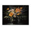 Fleurs tropicales, oiseaux du paradis I - art mural traditionnel en bois sur bois de pin naturel-52293790