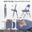 White Patio Metal Folding Chair(Set Of 4)-2105801241