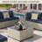 2 Pieces Design-Oriented Rattan Patio Conversation Sets With Cushions-788627609
