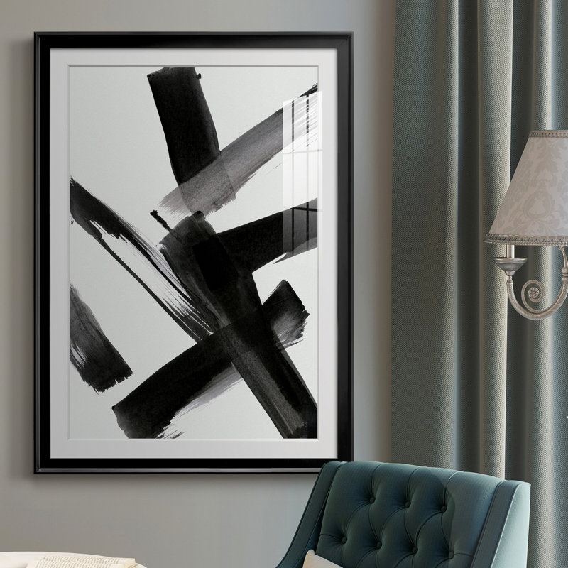 Black Magic II - peinture encadrée, Noir, H 26,5 po x l 36,5 po x P 1,5 po