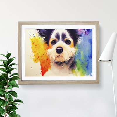 Watercolour Dog Vol.2 Abstract - Single Picture Frame Print