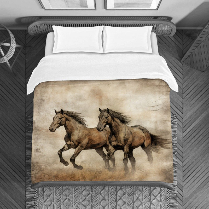 Housse de couette Farm Horse Breydin, Housse de couette simple