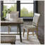 Ensemble de 2 chaises d'appoint rustiques avec sièges rembourrés et structure en bois vieilli à la main, parfait pour un décor industriel-855615166