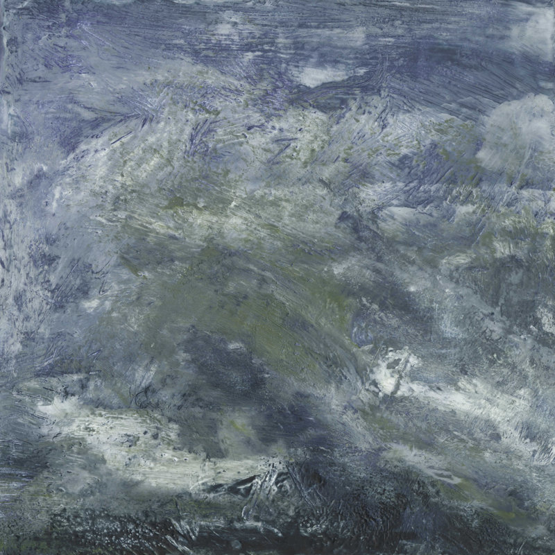 Carreau encaustique bleu III, H 30 po x l 30 po