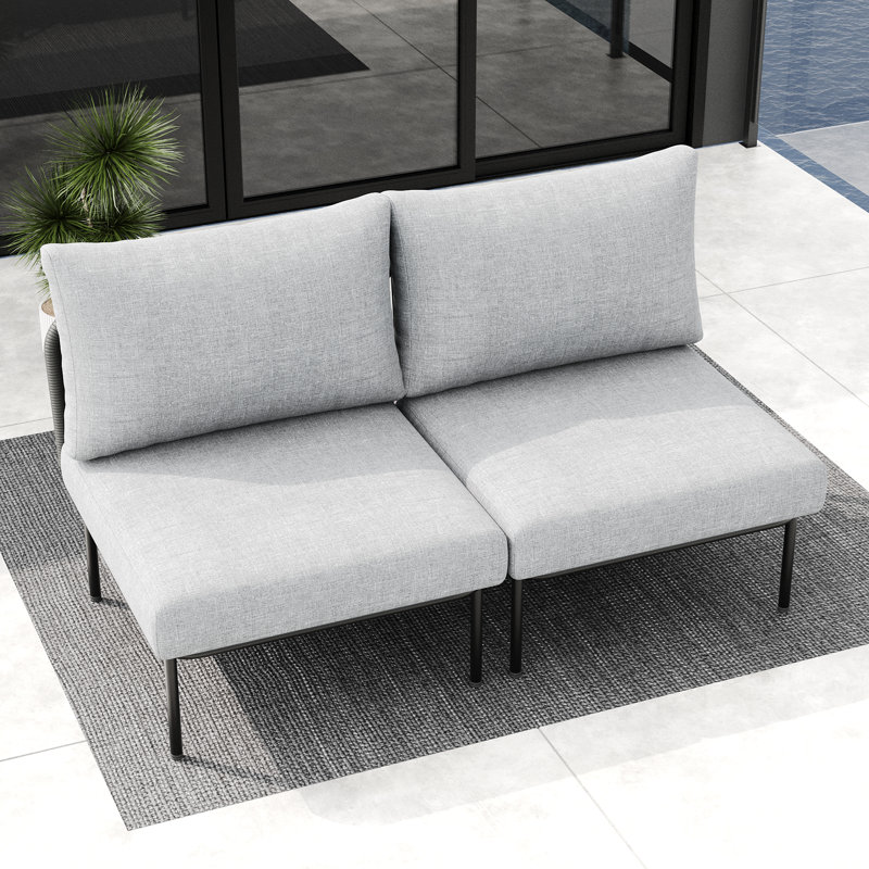 Chaise simple modulaire Layinsun, Gris clair