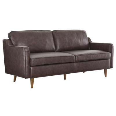 Modway Impart Mid-century Modern Top-grain Leather Sofa by Modway