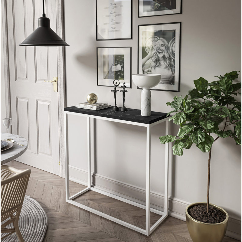Kethan Console Table, White, 80 H x 80 W x 30 D cm