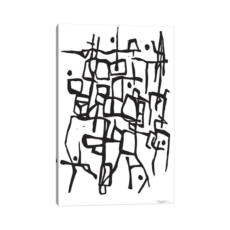"Contemporary Organic Intersecting Lines" par Statory Goods - impression sur toile tendue, H 60 po x l 40po x P 1,5 po