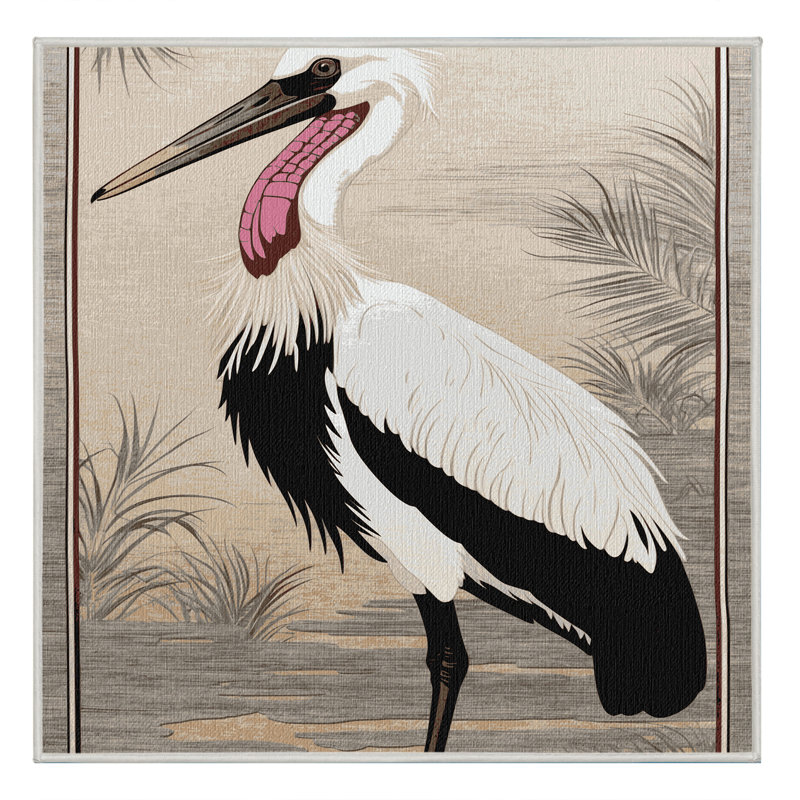  Tapis lavable Marabou Stork, Carré 5 pi