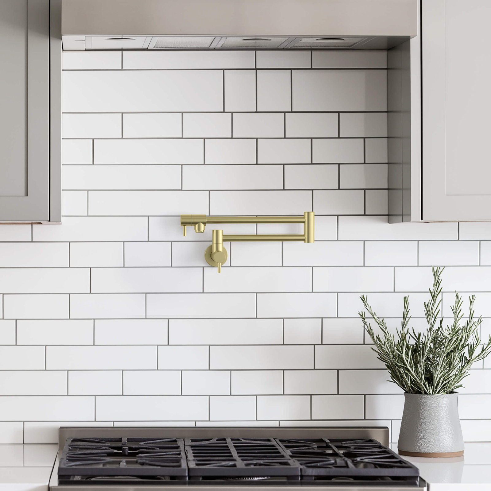 Kitchen Pot Filler Faucet, Brushed Gold