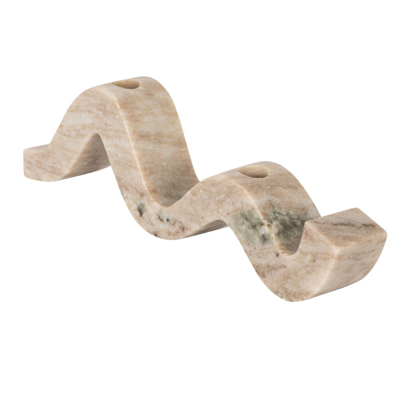 Porte-bougie Marble Wave, Beige