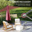 Parasol en porte-à-faux 9,5 pi avec sangle de vent, housse, UPF50 +, rouge