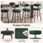Ensemble de 2 tabourets de bar pivotants, hauteur de comptoir 30 po, similicuir-1522703458-1522703460