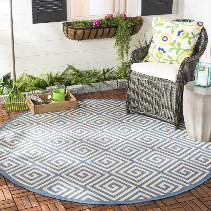 Tapis d'intérieur / extérieur Carovella, Rond 6 pi 7 po