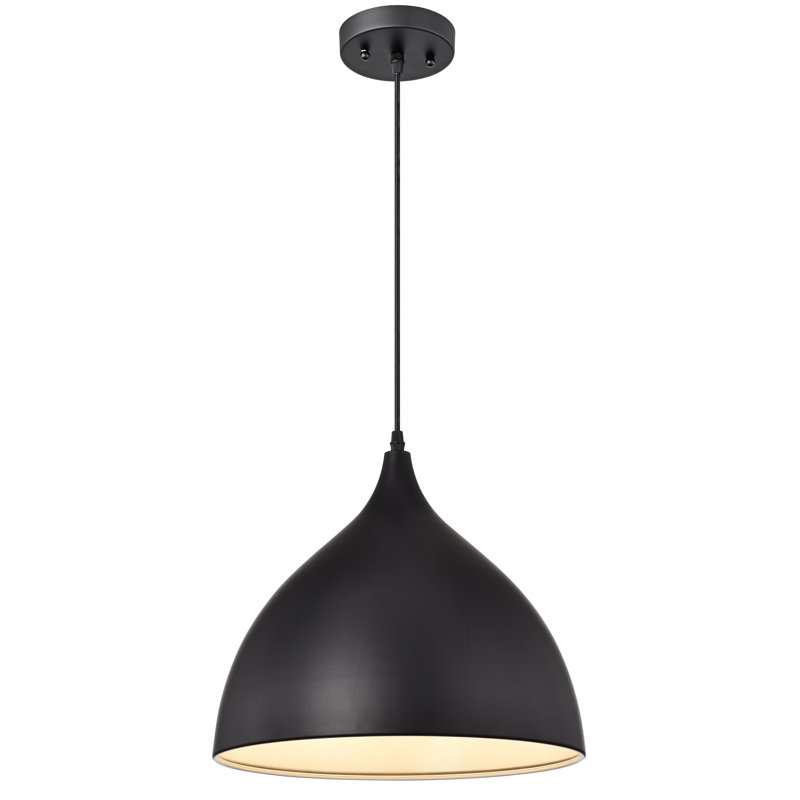 Ninnette - Light Pendant, Matte Black, 15" H x 13.75" W x 13.75" D