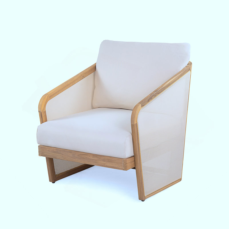 Fauteuil club Royal Wood PVC-coated polyester, 1