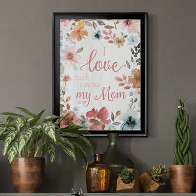 «Love Mom», art textuel sur toile