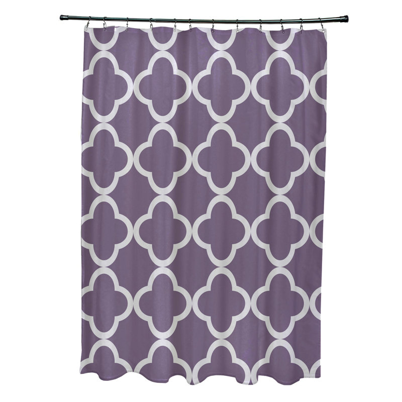 Rideau de douche simple Floral, Violet