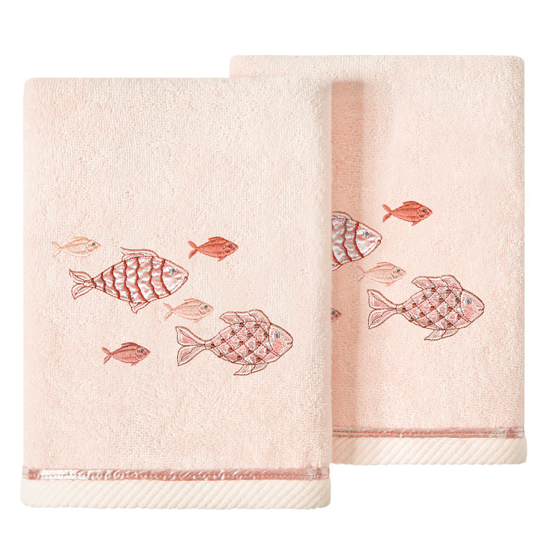 Ensemble de serviettes en coton turc 2 pièces Figi, Rosé