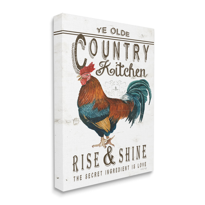 «Country Kitchen», impression rustique sur toile par Cindy Jacobs, impression, H 30 po x l 24 po x P 1,5 po, Toile tendue