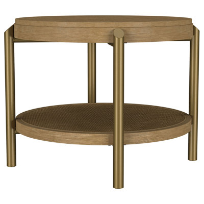 Table de bout ronde avec plateau de rangement Benson