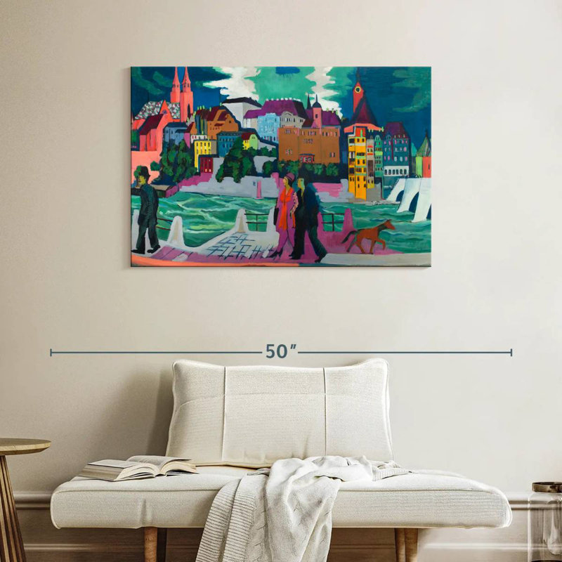 Sireci View Of Basel And the Rhine, 26" H x 39" W