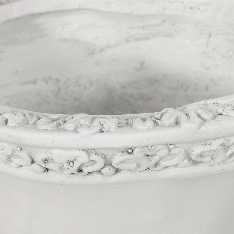 Pot de fleurs jardin pour patio, Blanc antique