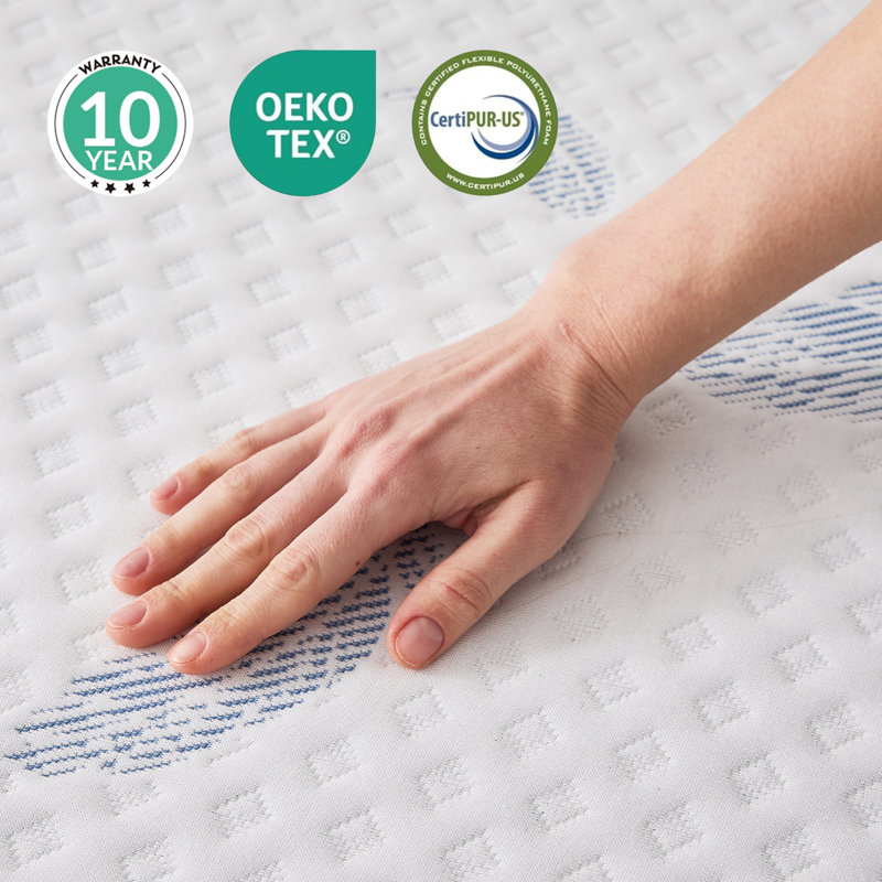 Lit réglable Schiraga zéro gravité avec matelas en mousse viscoélastique imprégnée de gel 12 po, Queen