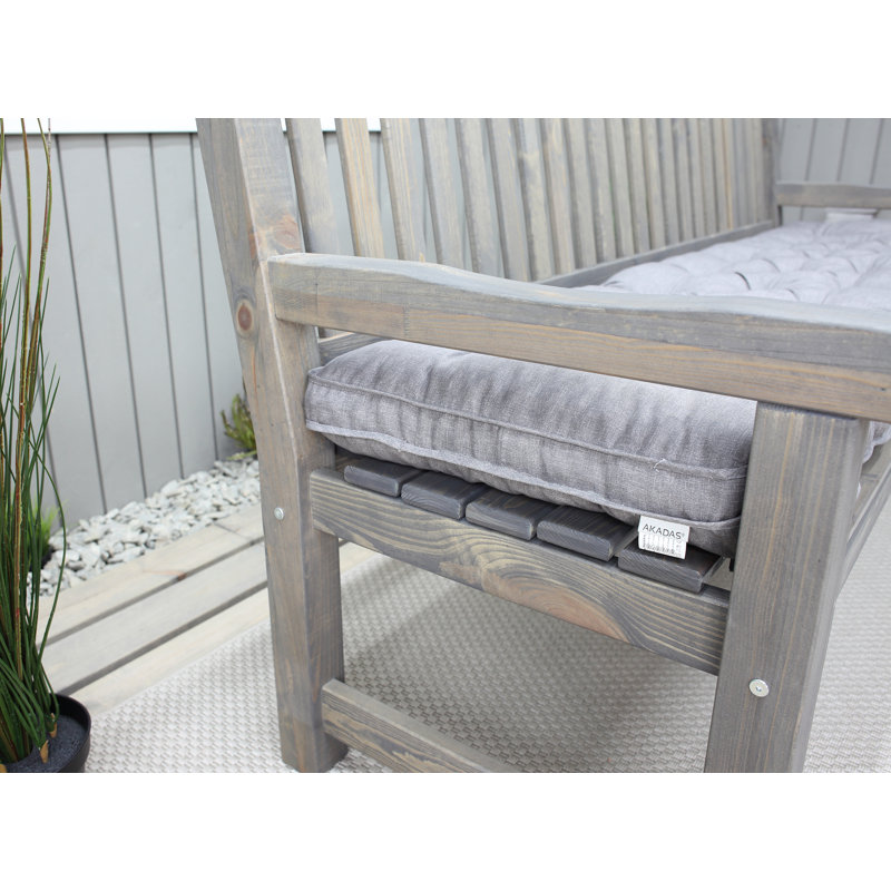 Ayomi Solid Wood Pine Outdoor Bench, Grey