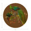 Family Pheasants Pinot Vegan Leather Round Coasters-298883834
