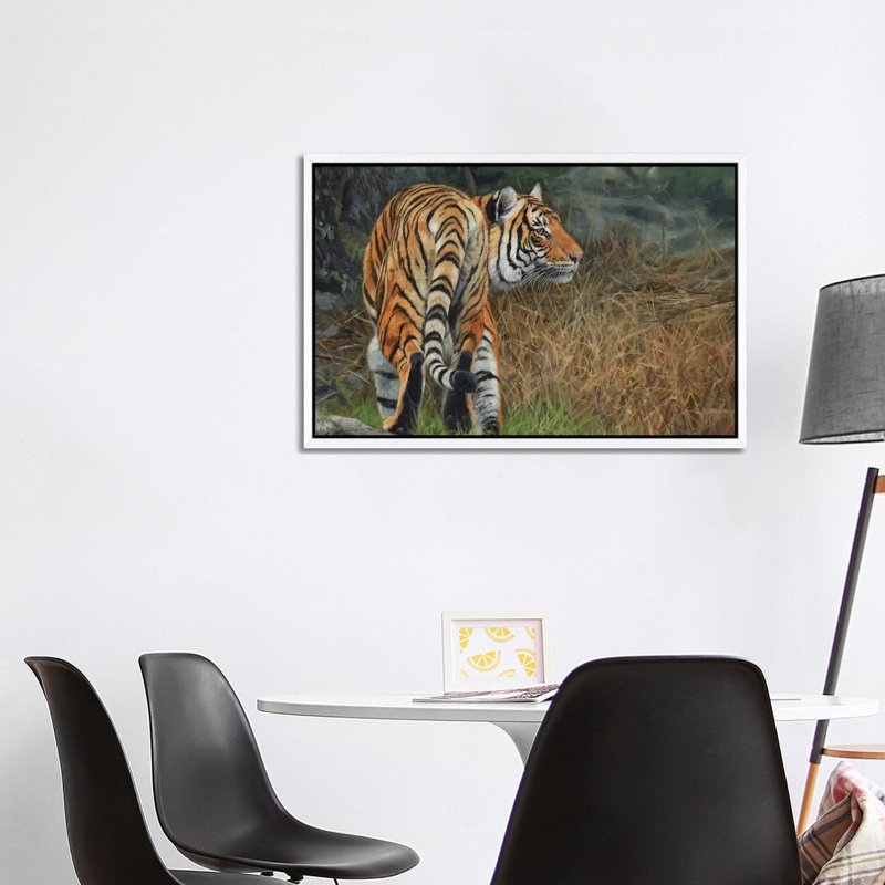 Indo Chinese Tiger by David Stribbling - Gallery-Wrapped Canvas Giclée on Canvas, White Framed, 30.48 cm H x 45.72 cm W