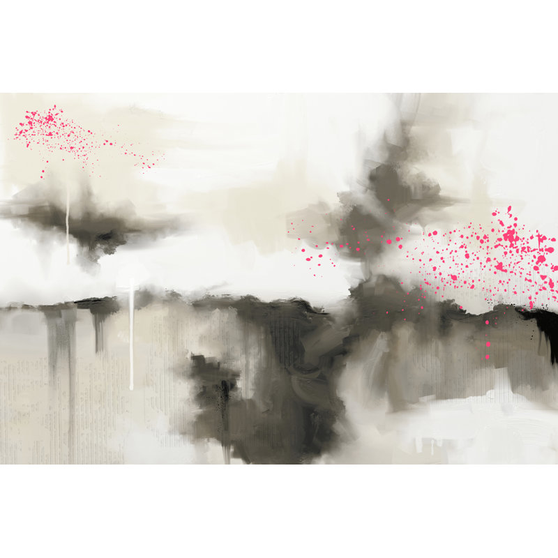 Neutral Paints Pink Splash - Wrapped Canvas Art Prints, 30cm H x 46cm W x 3.8cm D