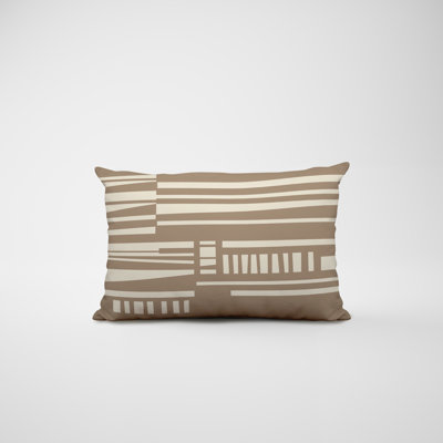 Housse et insert de coussin rectangulaire en polyester pour l'intérieur et l'extérieur