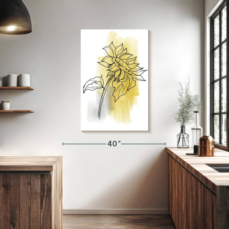 Harnek botanique en gris I, H 39 po x l 26 po