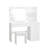 Greyden Makeup Vanity with Lighted Mirror, Outlets and 6 Drawers-1680604932
